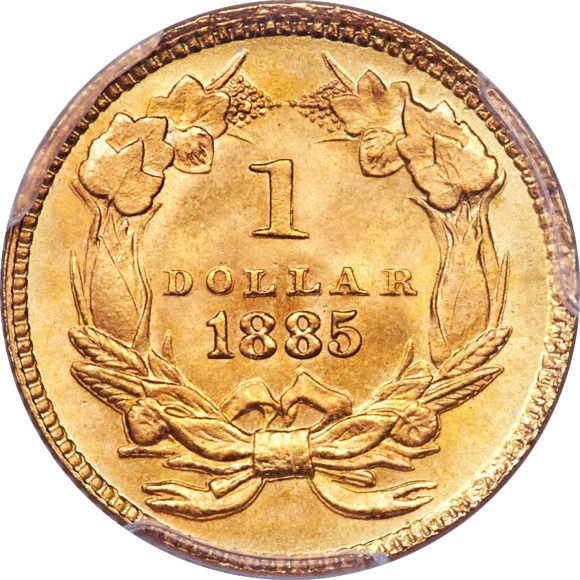 トップグレード(同列) １ドル金貨 アメリカ 「空前絶後品」 インディアンプリンセス ラージヘッド タイプ３ 1885年 MS68 PCGS